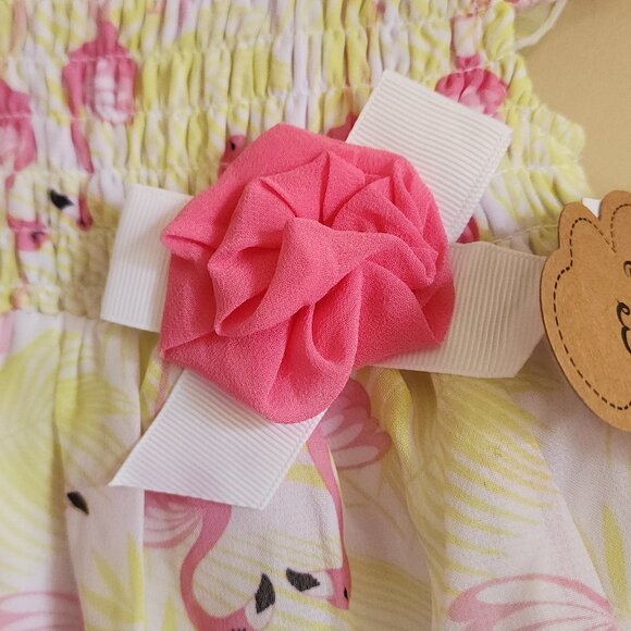 Baby Essentials - Flamingo Print Baby Girl Romper Size 6 Months - Picture 4 of 7